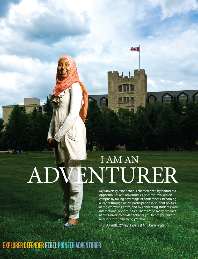 Tier University ad by Winnipeg commercial photographer