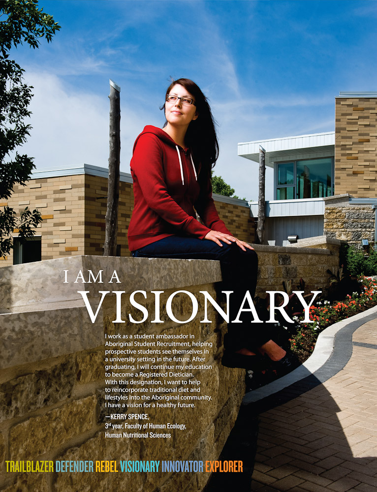 Aboriginal University ad by Winnipeg commercial photographer