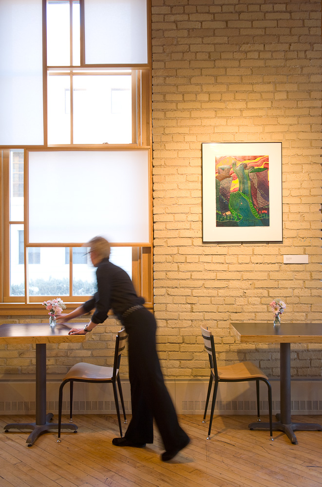 Museum cafe by Winnipeg architectural photographer