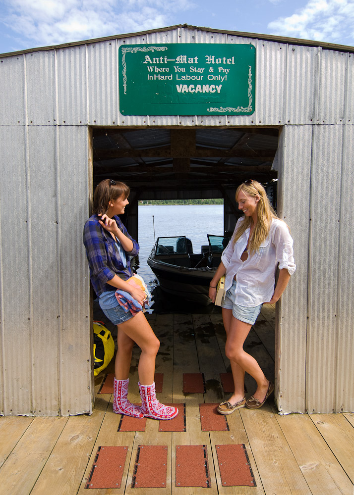 Boathouse women by Winnipeg editorial photographer