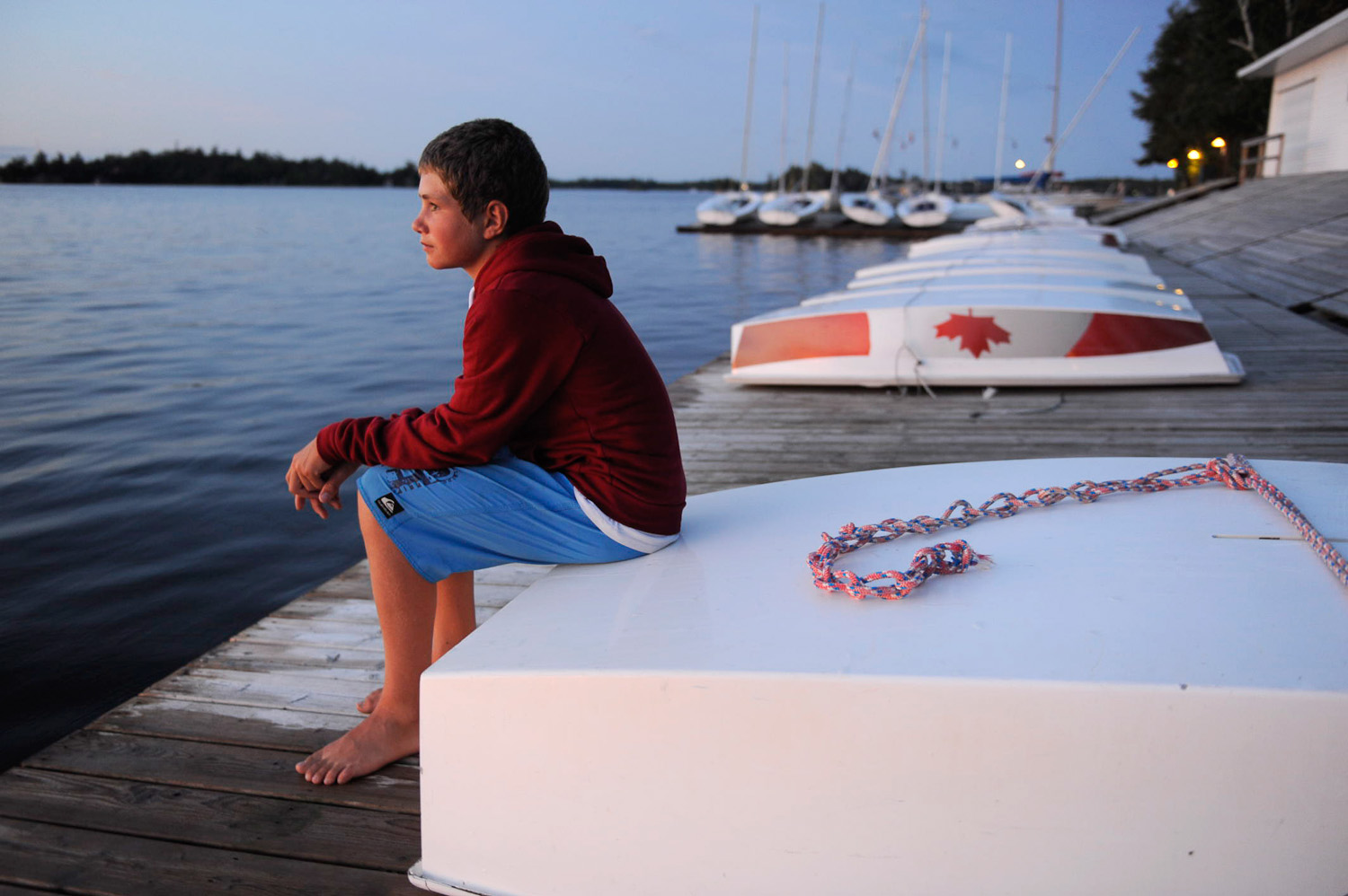 Sailing boy by Winnipeg editorial photographer