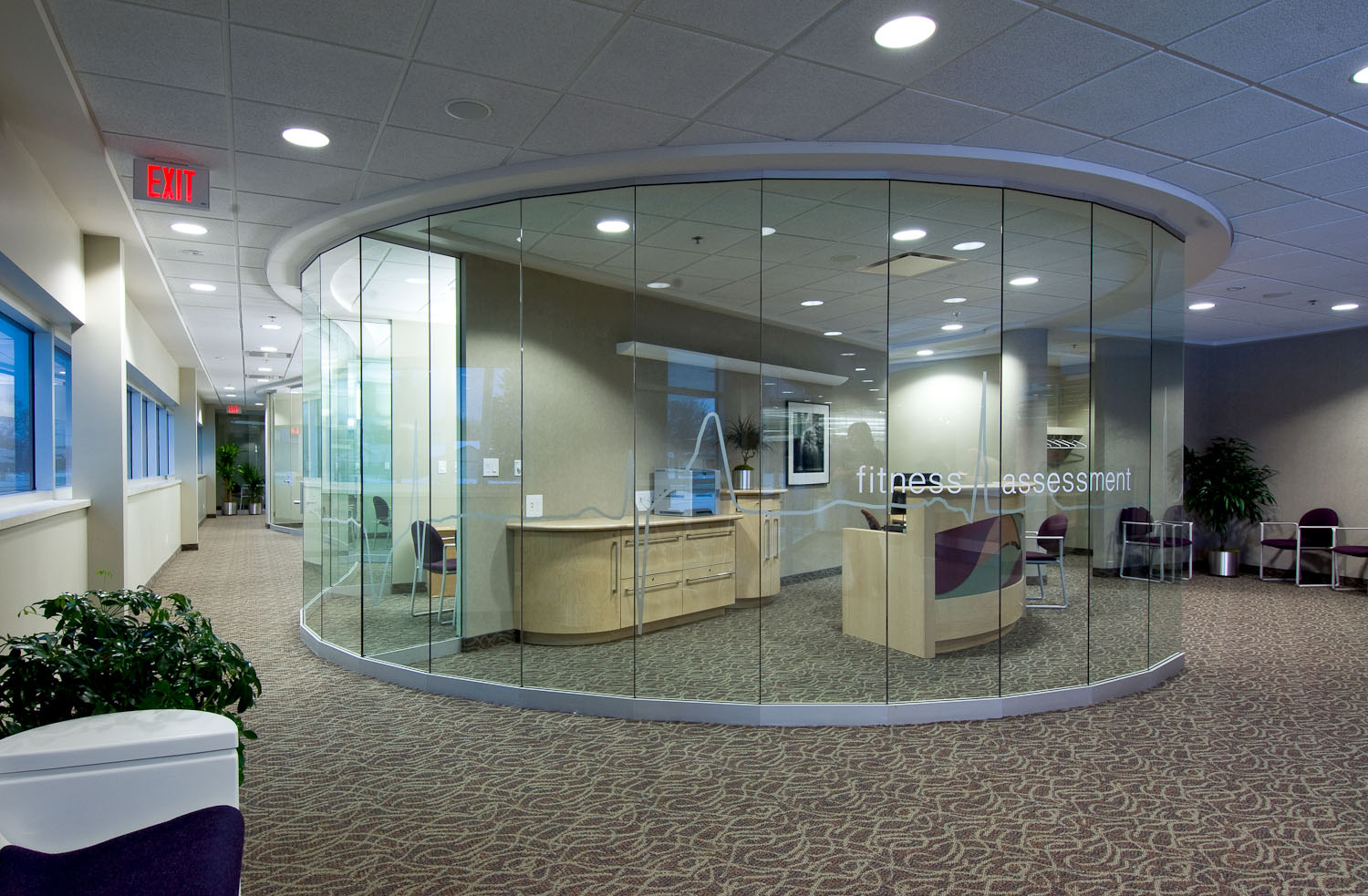 Glass boardroom by Winnipeg architectural photographer