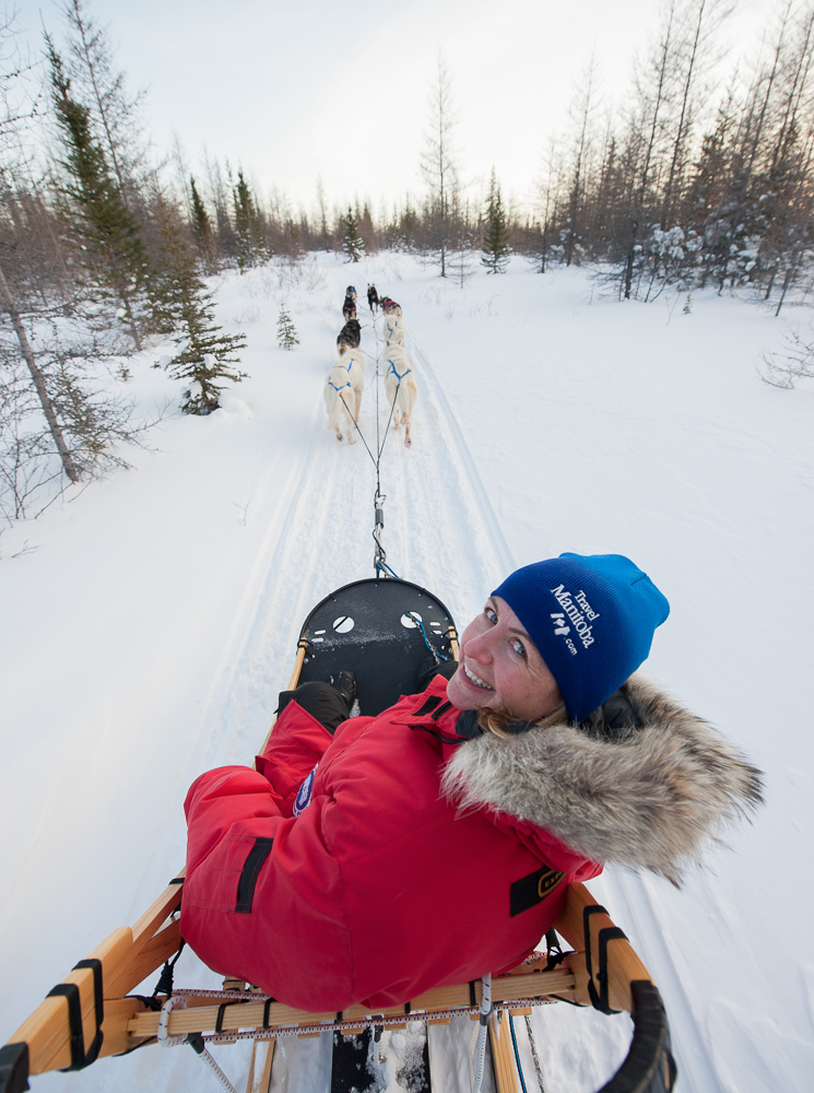 Dogsledding by Winnipeg commercial photographer